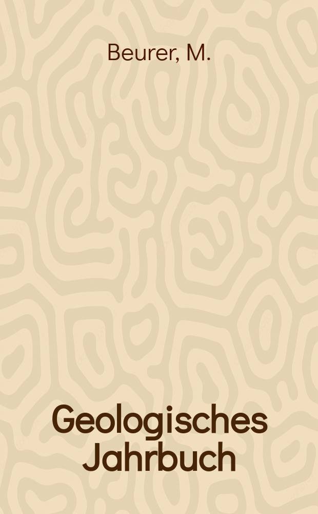 Geologisches Jahrbuch : Hrsg. von den Geologischen Landesanstalten der Bundesrepublik Deutschland. H.109 : Keiselsäureanreicherungen in den oberjurassischen Sedimenten der Schwäbischen Alb.