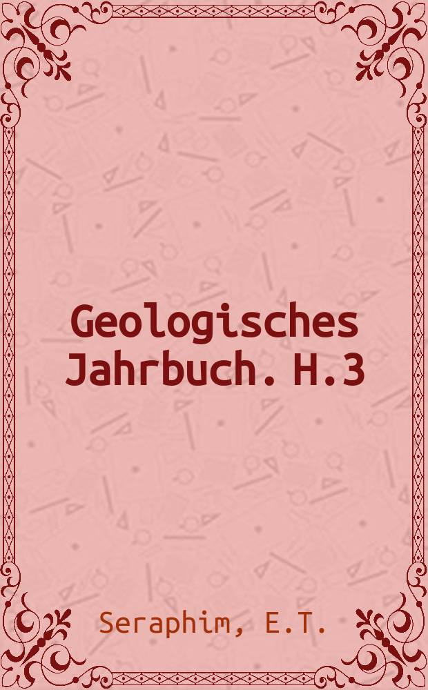 Geologisches Jahrbuch. H.3 : Wege und Halte des saalezeitlichen Inlandeises ...