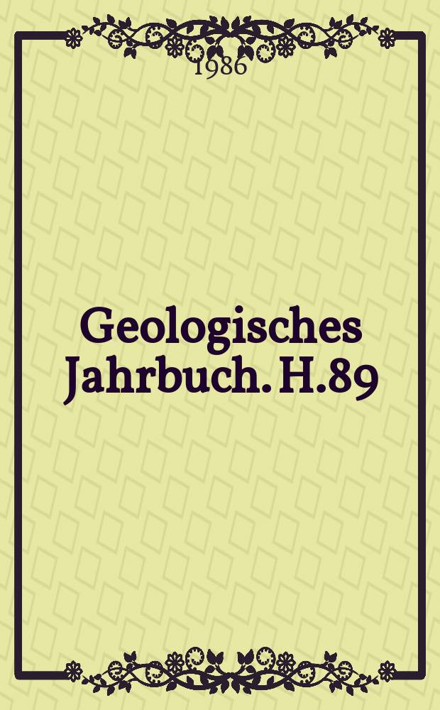 Geologisches Jahrbuch. H.89 : Kalkiges Nannoplankton aus dem Paläogen ...