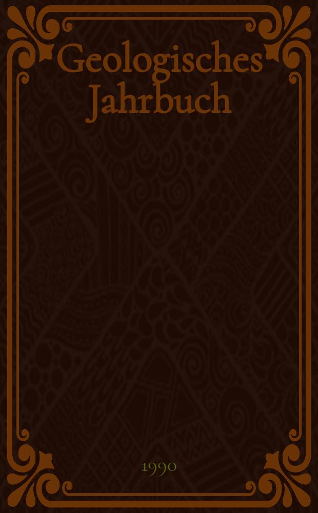 Geologisches Jahrbuch : Hrsg. von der Bundesanstalt für Bodenforschung und den geol. Landesämtern der Bundesrepublik Deutschland. H.56 : Geoelektrische Untersuchungen zur Bestimmung ...