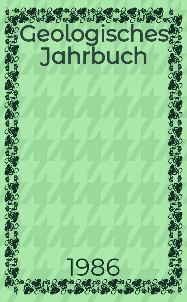Geologisches Jahrbuch : Hrsg. von der Bundesanstalt f&uuml;r Bodenforschung und den geol. Landes&auml;mtern der Bundesrepublik Deutschland. H.83 : Die Mineralisation des mittleren ...