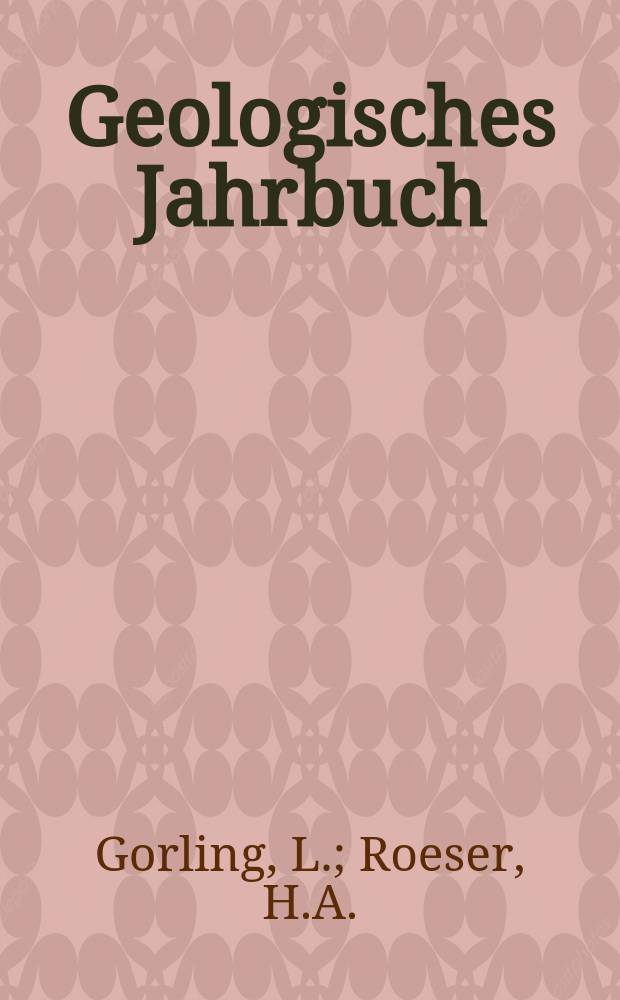 Geologisches Jahrbuch : Hrsg. von der Bundesanstalt für Bodenforschung und den Geologischen Landesämtern der Bundesrepublik Deutschland. H.31 : Ein Verfahren zur ...