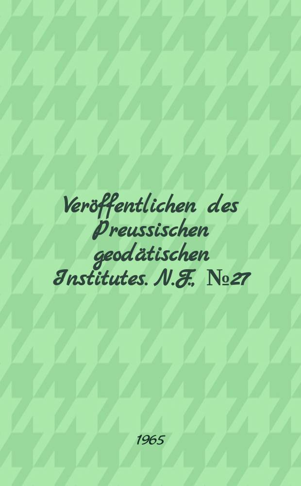 Veröffentlichen des Preussischen geodätischen Institutes. N.F., №27 : Die Bahnen der künstlichen Erdsatelliten in ihrer Abhängigkeit von den Schwereanomalien