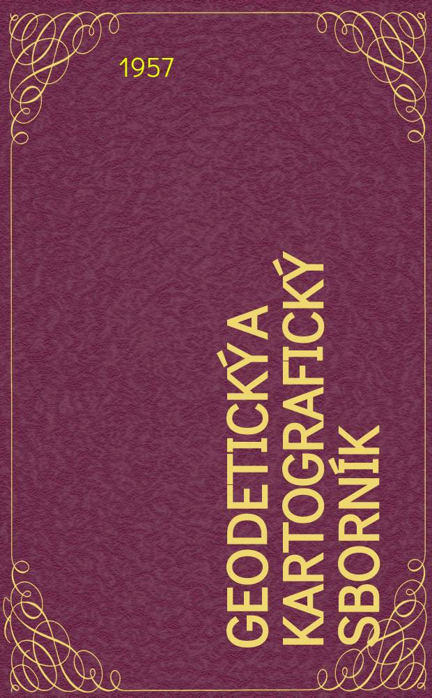 Geodetick&yacute; a kartografick&yacute; sborn&iacute;k