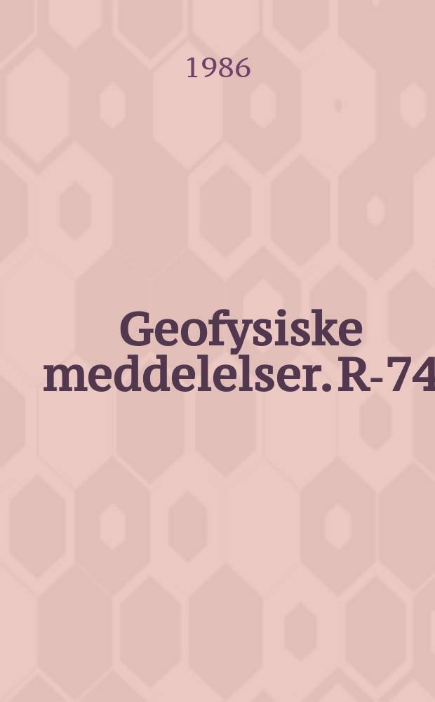 Geofysiske meddelelser. R-74 : Configuration of the quiet polar cap and its response to a sudden increase of the energy input rate &epsilon;