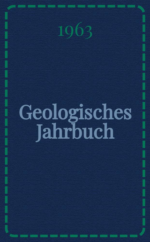 Geologisches Jahrbuch : Hrsg. von den Geologischen Landesanstalten der Bundesrepublik Deutschland. H.48 : Zur Geologie der Allgäuer und Berchtesgadener Alpen, Bayern