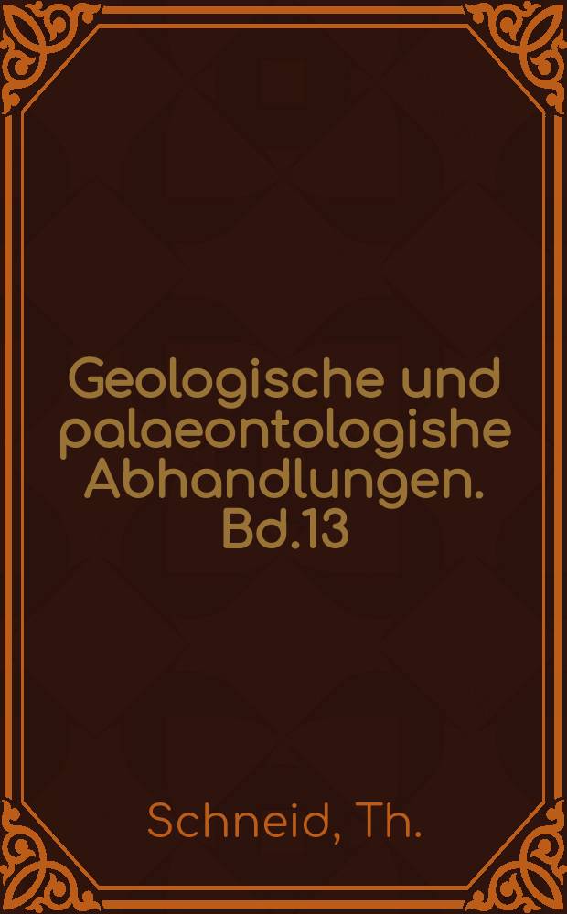 Geologische und palaeontologishe Abhandlungen. Bd.13(17), H.5 : Die Ammonitenfauna der obertithonischen Kalke von Neuburg A.D.