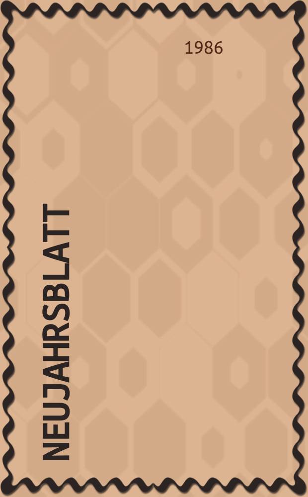 Neujahrsblatt