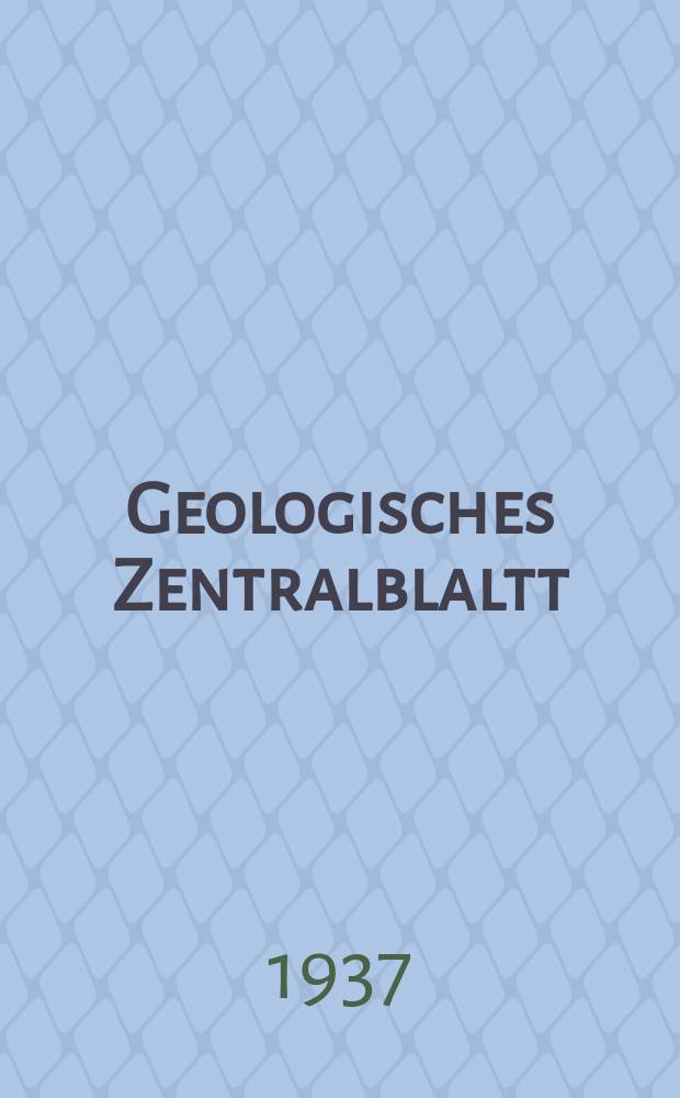 Geologisches Zentralblaltt : Anzeiger f&uuml;r Geologie, Petrographie, Palaeontologie und verwandte Wissenschaften. Bd.59, №6