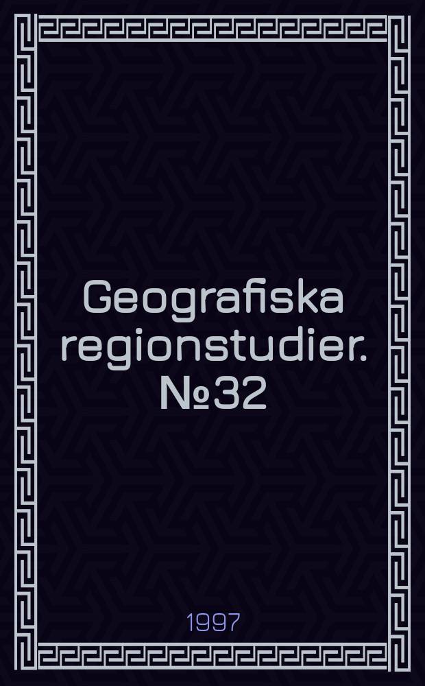 Geografiska regionstudier. №32 : Stadens rasifiering