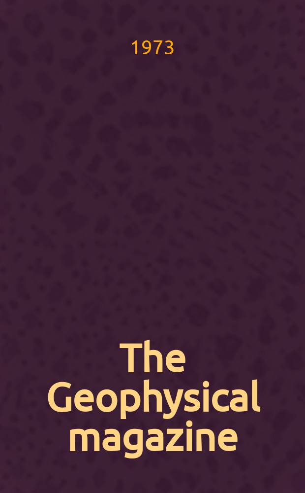 The Geophysical magazine : Publ. by the Central meteorological observatory. Vol.36, №4 : New standard magnetic observation system of Kakioka (Kassmer)
