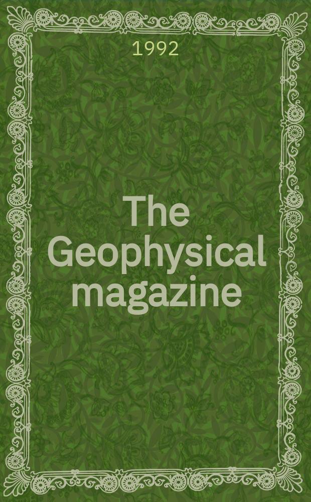 The Geophysical magazine : Publ. by the Central meteorological observatory. Vol.44, №2 : Monthly mean temperature forecasting using an analog/anti-analog method. A wind tunnel study of atmospheric turbulent flow and diffusion affected by topography
