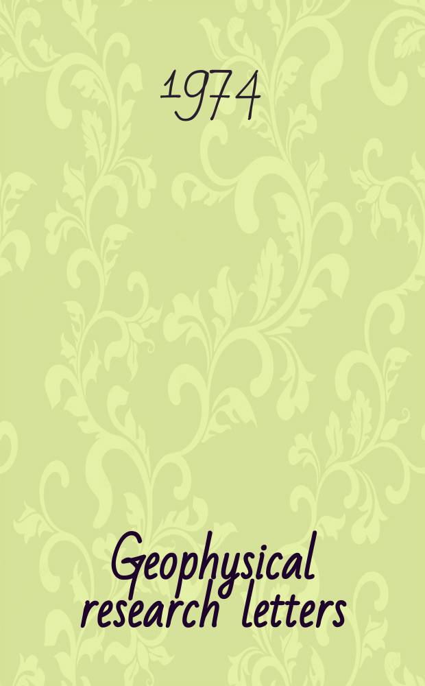 Geophysical research letters