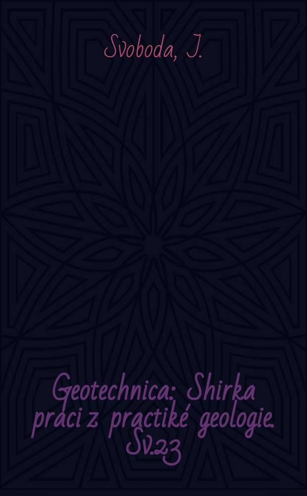 Geotechnica : Shirka praci z practiké geologie. Sv.23 : Vysokoprocentní vápence Barrandienu