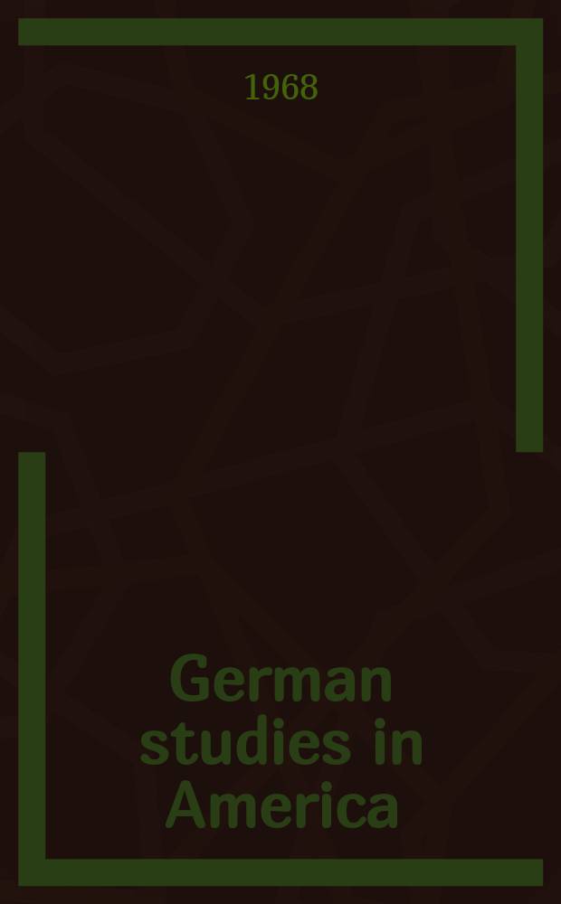 German studies in America