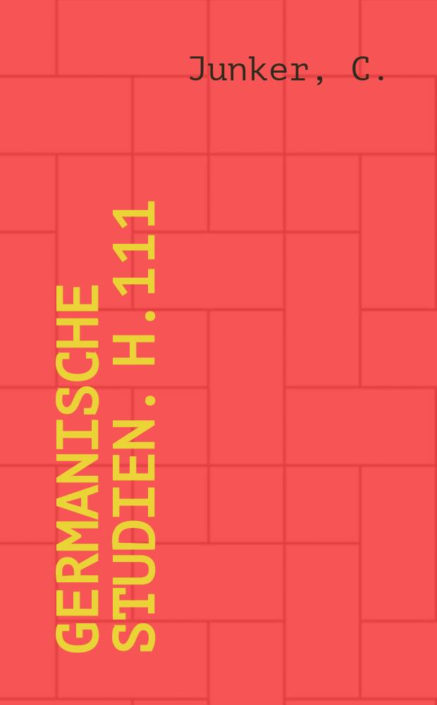 Germanische Studien. H.111 : Das Weltraumbild in der deutschen Lyrik von Opitz bis Klopstock