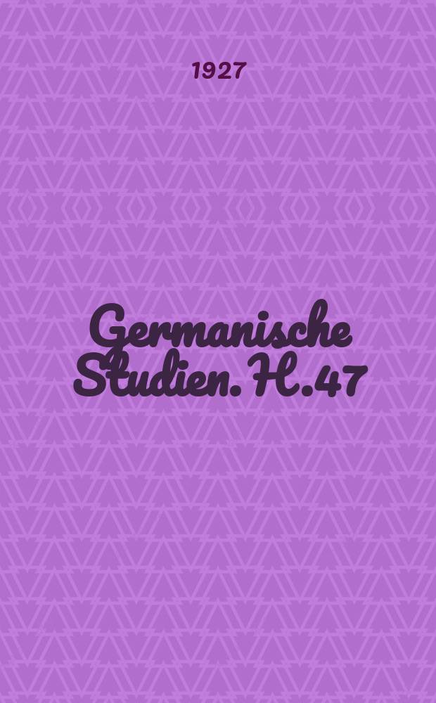 Germanische Studien. H.47 : Johann David Beil, der Mannheimer Schauspieler
