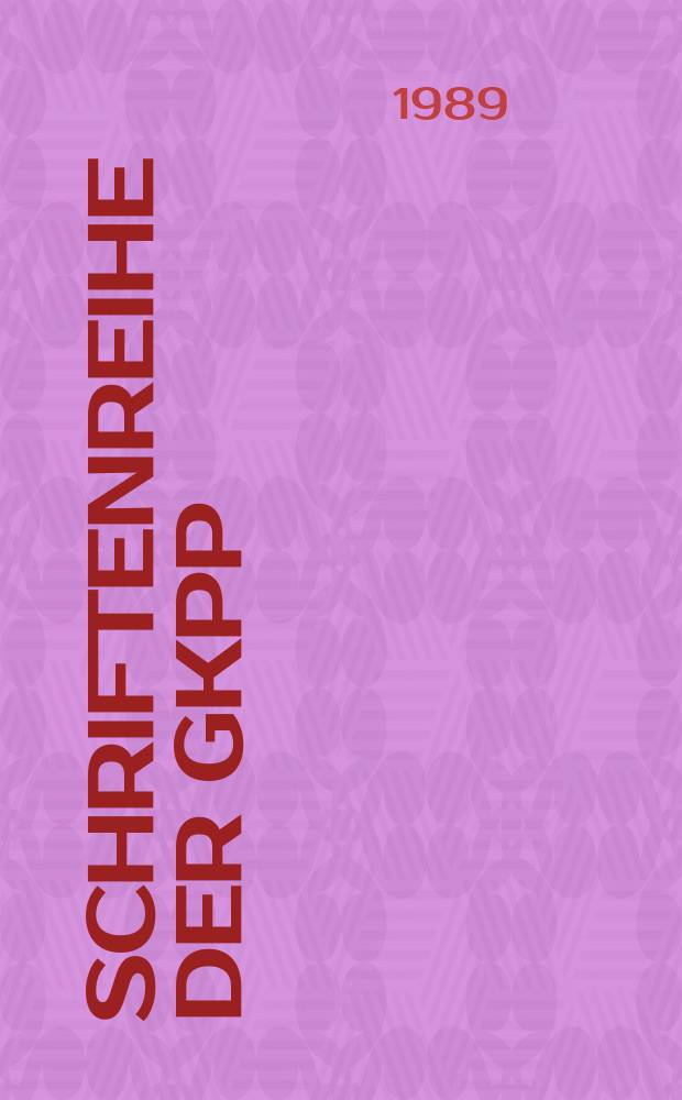 Schriftenreihe der GKPP