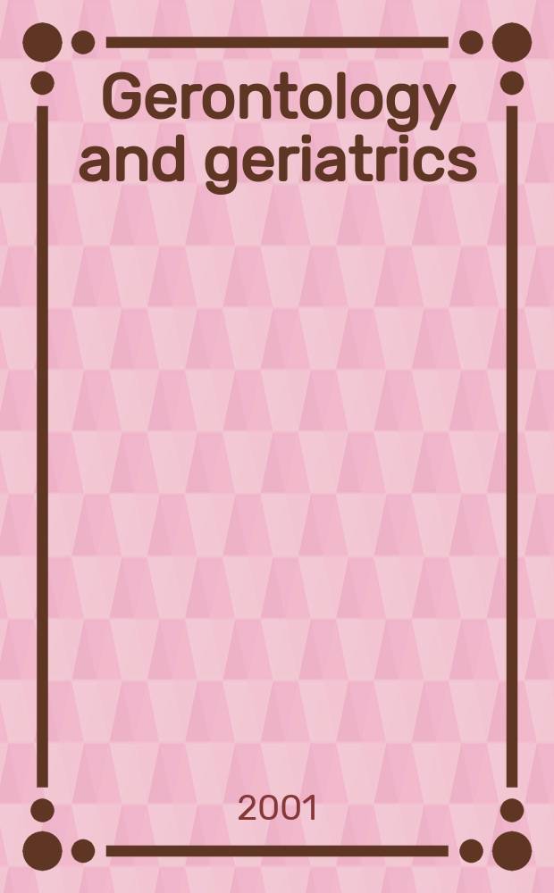 Gerontology and geriatrics : Sect. XX [of] Excerpta medica. Vol.44, №8