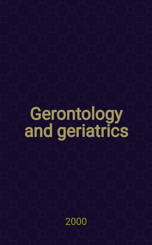 Gerontology and geriatrics : Sect. XX [of] Excerpta medica. Vol.43, №7