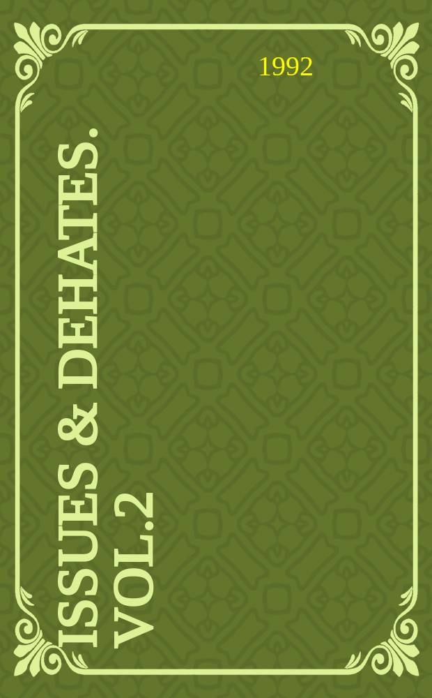 Issues & dehates. Vol.2 : American icon