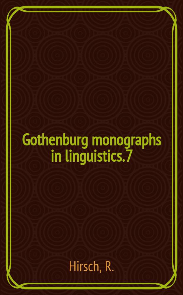 Gothenburg monographs in linguistics. 7 : Argumentation, information, and interaction