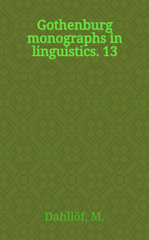 Gothenburg monographs in linguistics. 13 : On the semantics of propositional attitude reports