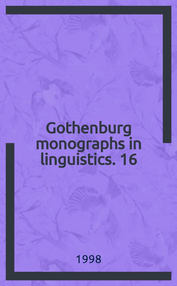 Gothenburg monographs in linguistics. 16 : Simultaneous sign and speech