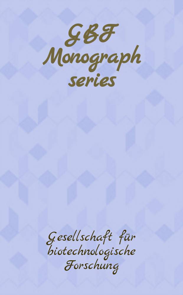 GBF Monograph series