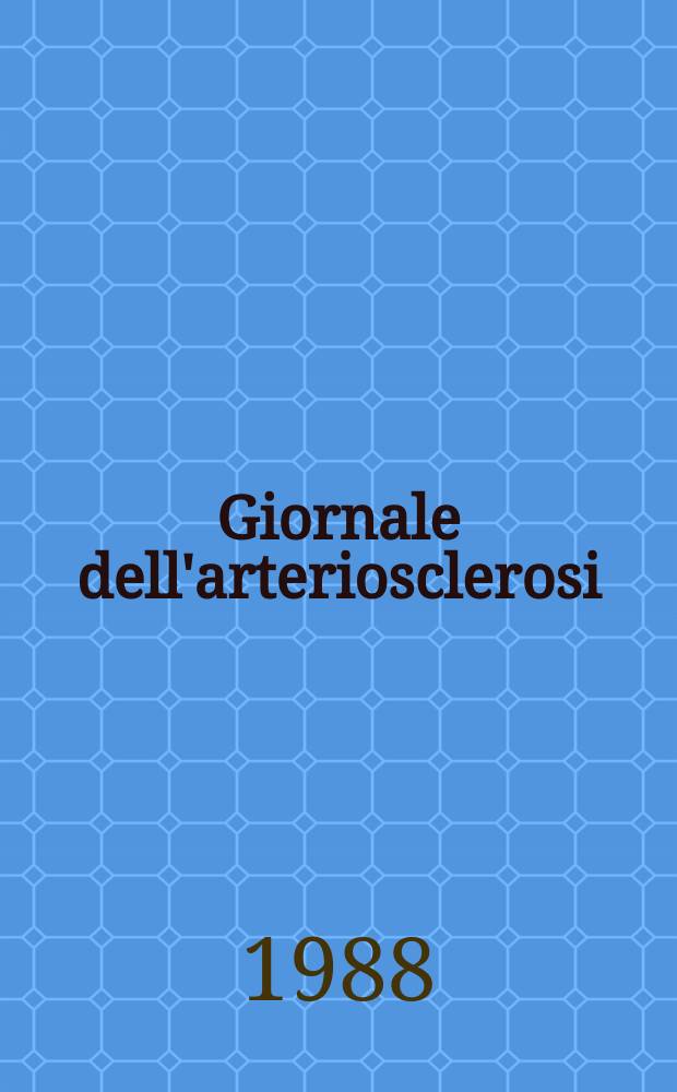 Giornale dell'arteriosclerosi : A cura della Soc. italiana di gerontologia geriatria. Vol.13, №3