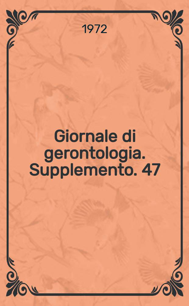 Giornale di gerontologia. Supplemento. 47 : Aspetti morfofunzionali del circolo cerebrale nel vecchio. P.3