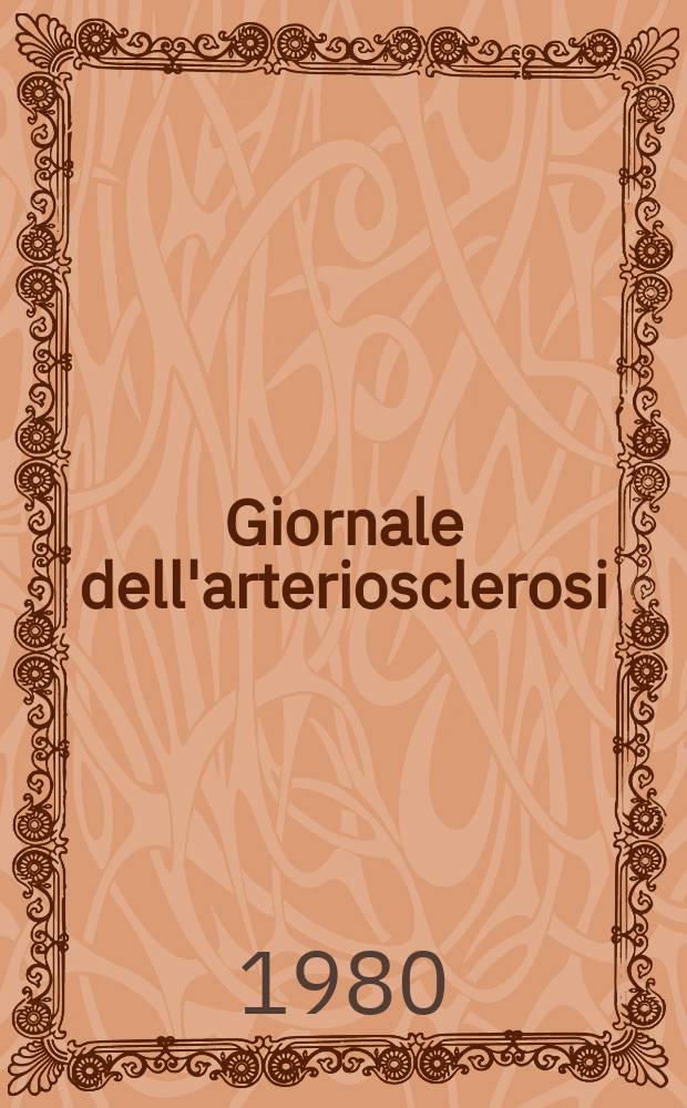 Giornale dell'arteriosclerosi : A cura della Soc. italiana di gerontologia geriatria. Vol.5, №3