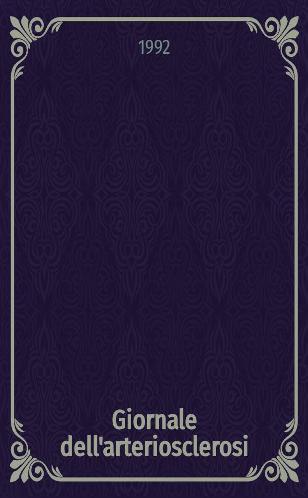 Giornale dell'arteriosclerosi : A cura della Soc. italiana di gerontologia geriatria. Vol.17, №3