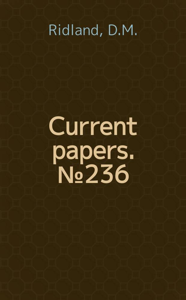 Current papers. №236 : Investigation of high lenght/beam ratio seaplane hulls with high beam loading