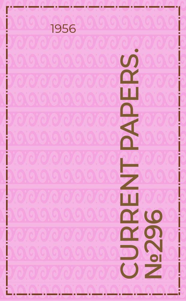 Current papers. №296 : Compressor cascade flutter tests part 2 40º camber blades low and medium stagger cascades