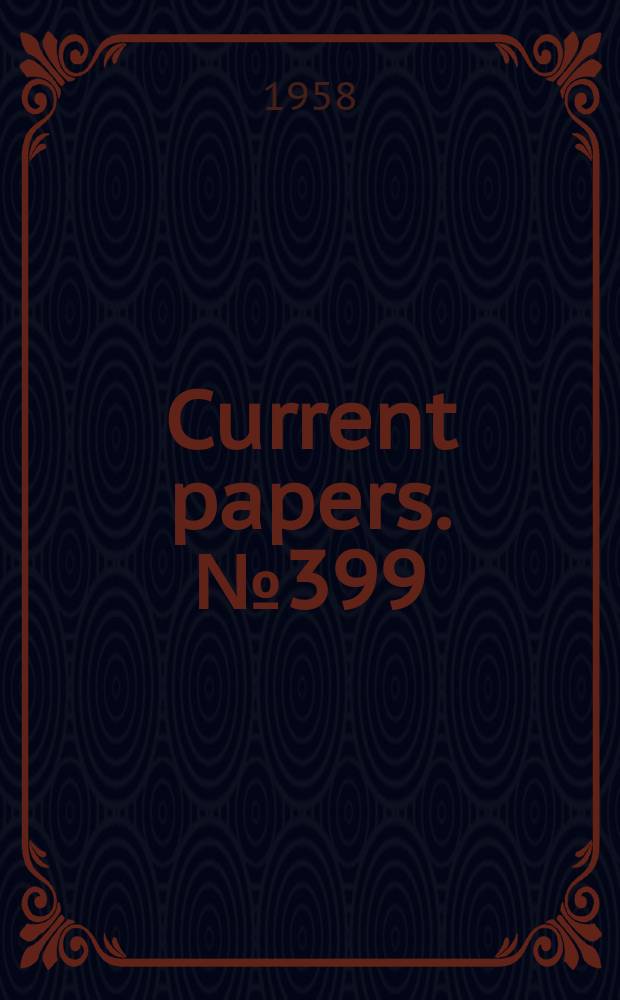 Current papers. №399 : Automatic data reduction equipment for wind tunnels