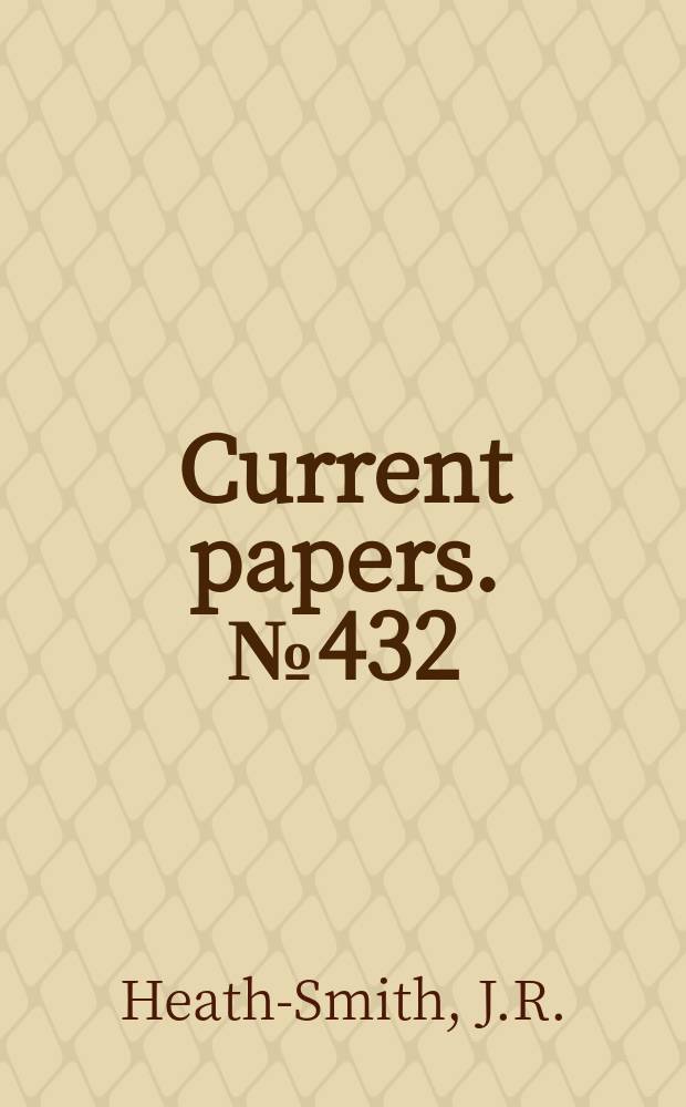 Current papers. №432 : Atmospheric turbulence encountered by super constellation aircraft