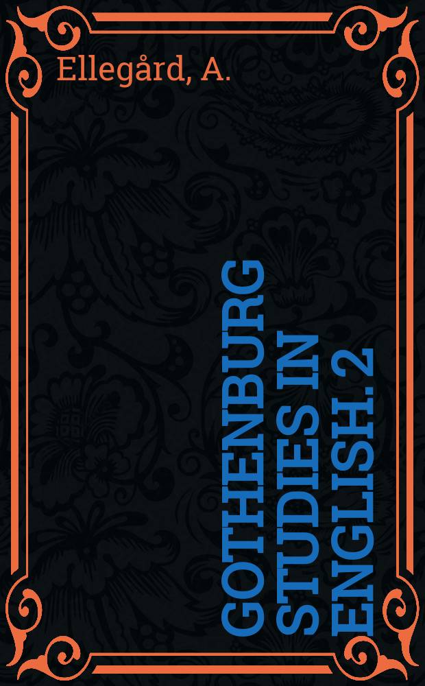 Gothenburg studies in English. 2 : The auxiliary do