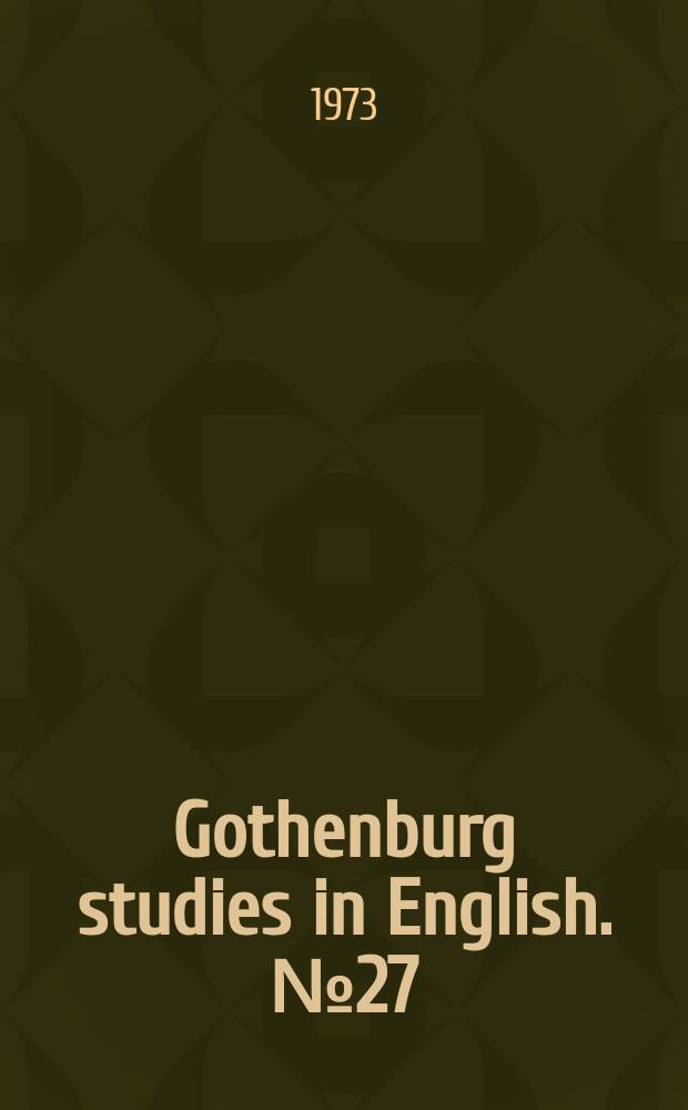 Gothenburg studies in English. №27 : Middle English world for "people"