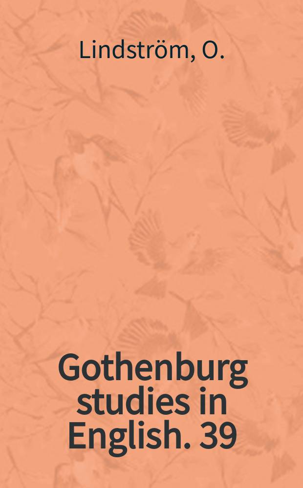 Gothenburg studies in English. 39 : Aspects of English intonation