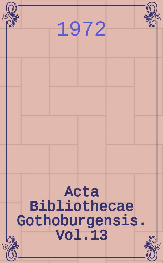 Acta Bibliothecae Gothoburgensis. Vol.13 : Bibliografi över polsk skönlitteratur översatt till svenska