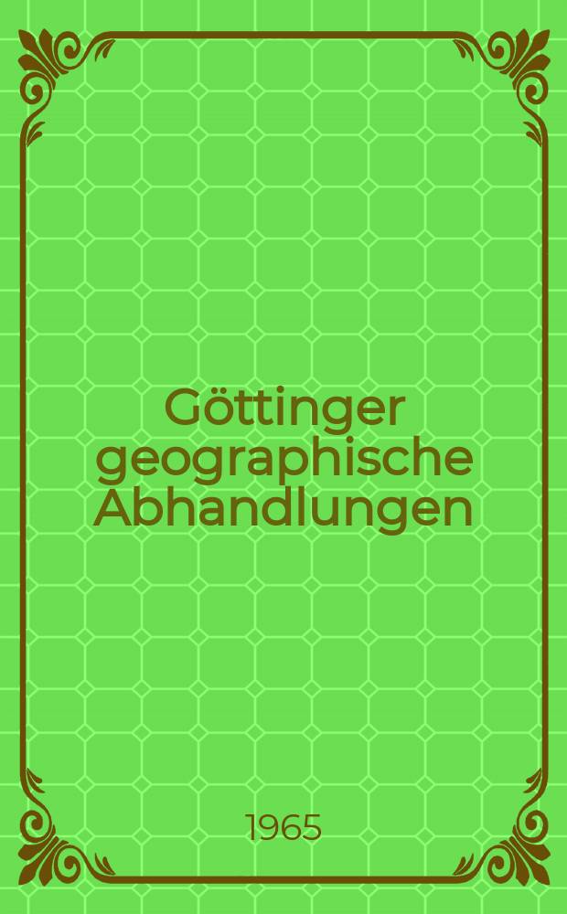 Göttinger geographische Abhandlungen