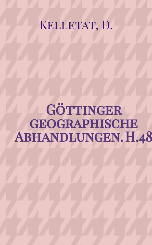 Göttinger geographische Abhandlungen. H.48 : Verbreitung und Vergesellschaftung rezenter Periglazielerscheinungen im Apennin