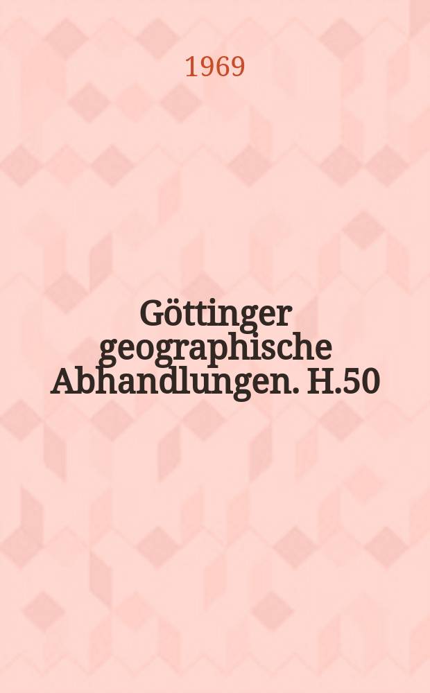 G&ouml;ttinger geographische Abhandlungen. H.50 : Beitr&auml;ge zur Quart&auml;rmorphologie griechischer Hochgebirge