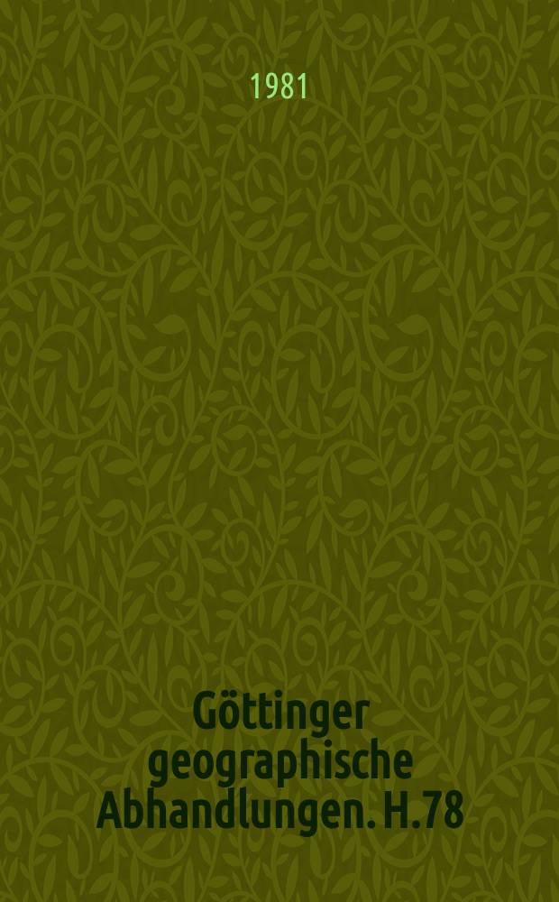 Göttinger geographische Abhandlungen. H.78 : Zum Wasserhaushalt im Einzugsgebiet der Jökulsá ...