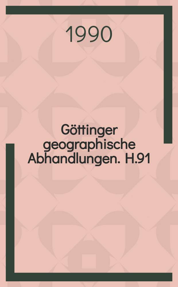 Göttinger geographische Abhandlungen. H.91 : Beiträge zur Hydrologie Islands