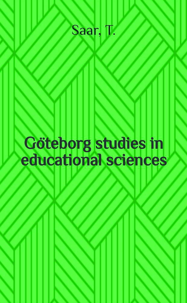 Göteborg studies in educational sciences : Musikens dimensioner