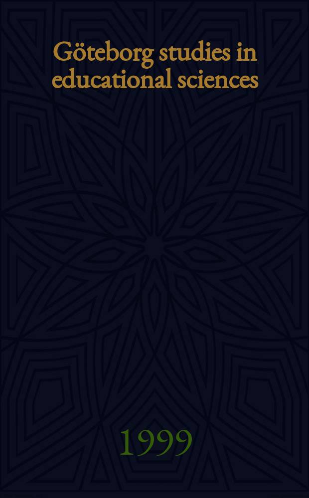 Göteborg studies in educational sciences : Förståelsens paradox