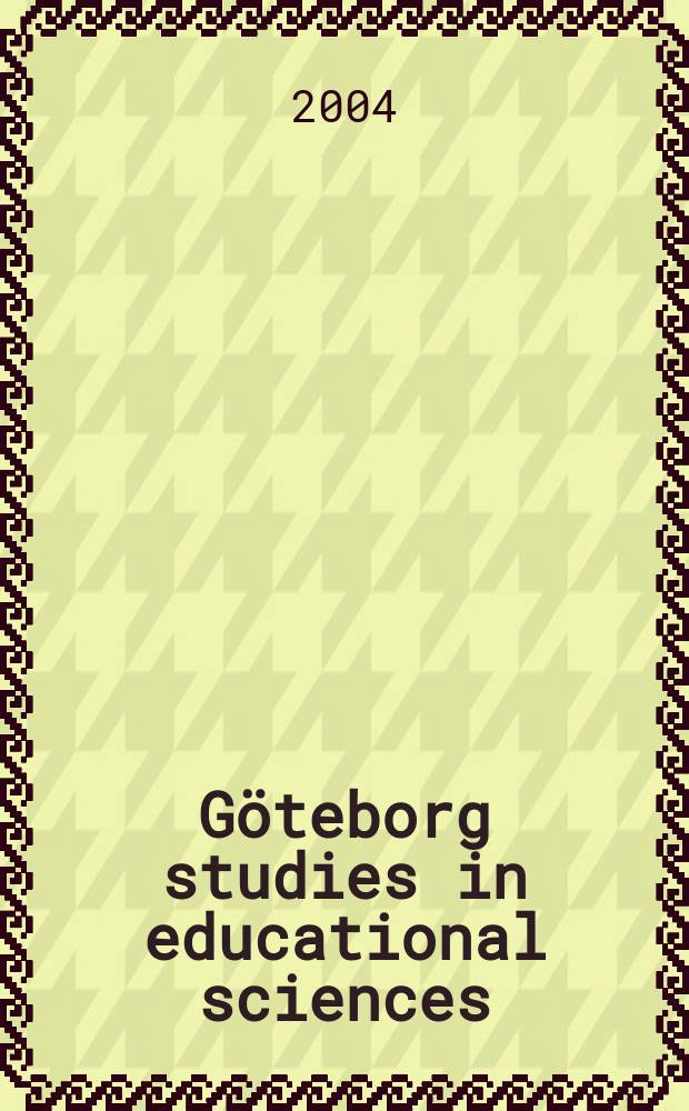 Göteborg studies in educational sciences : Distributed problem-based learning