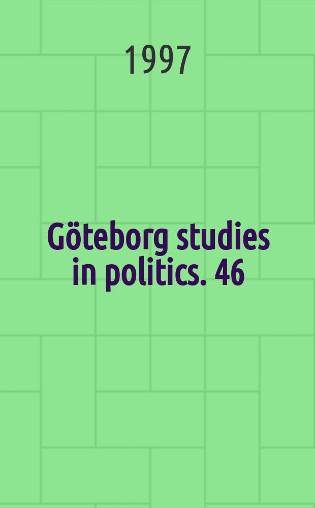 G&ouml;teborg studies in politics. 46 : Linking parties with people?